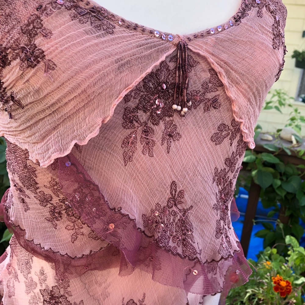Frilly girlie Boho top